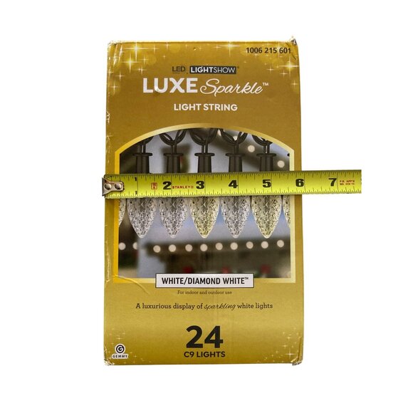 LED Lightshow - Luxe Sparkle Light String Diamond White 24 C9 String Lights Chri - Picture 6 of 7